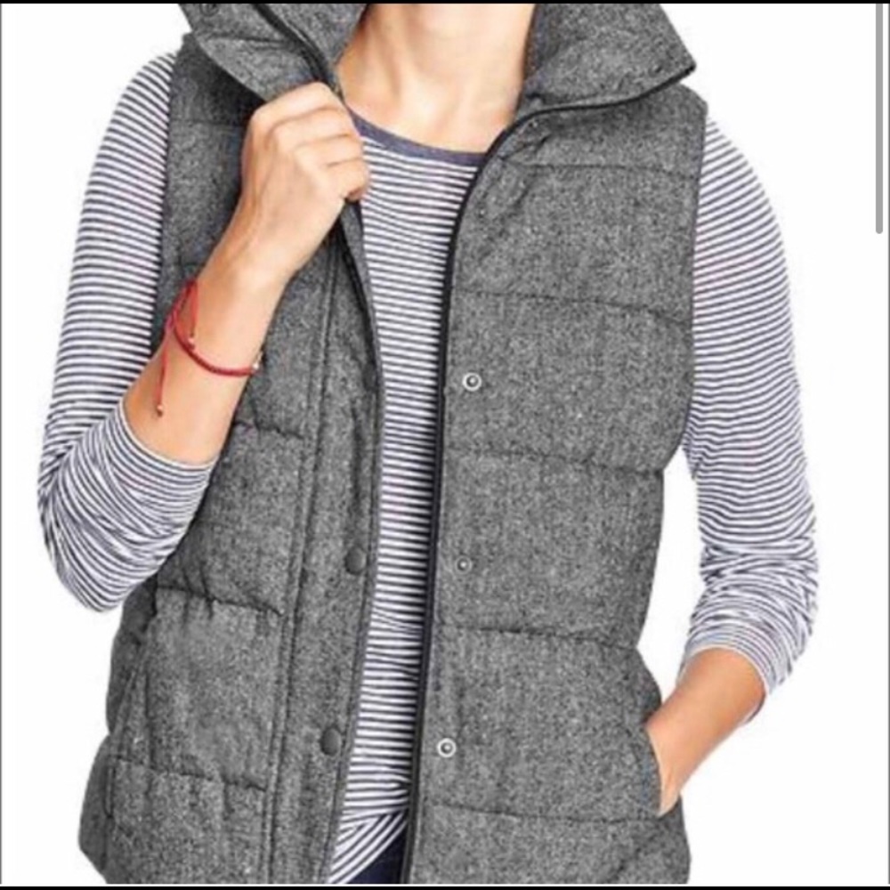 Tweed Herringbone grey vest